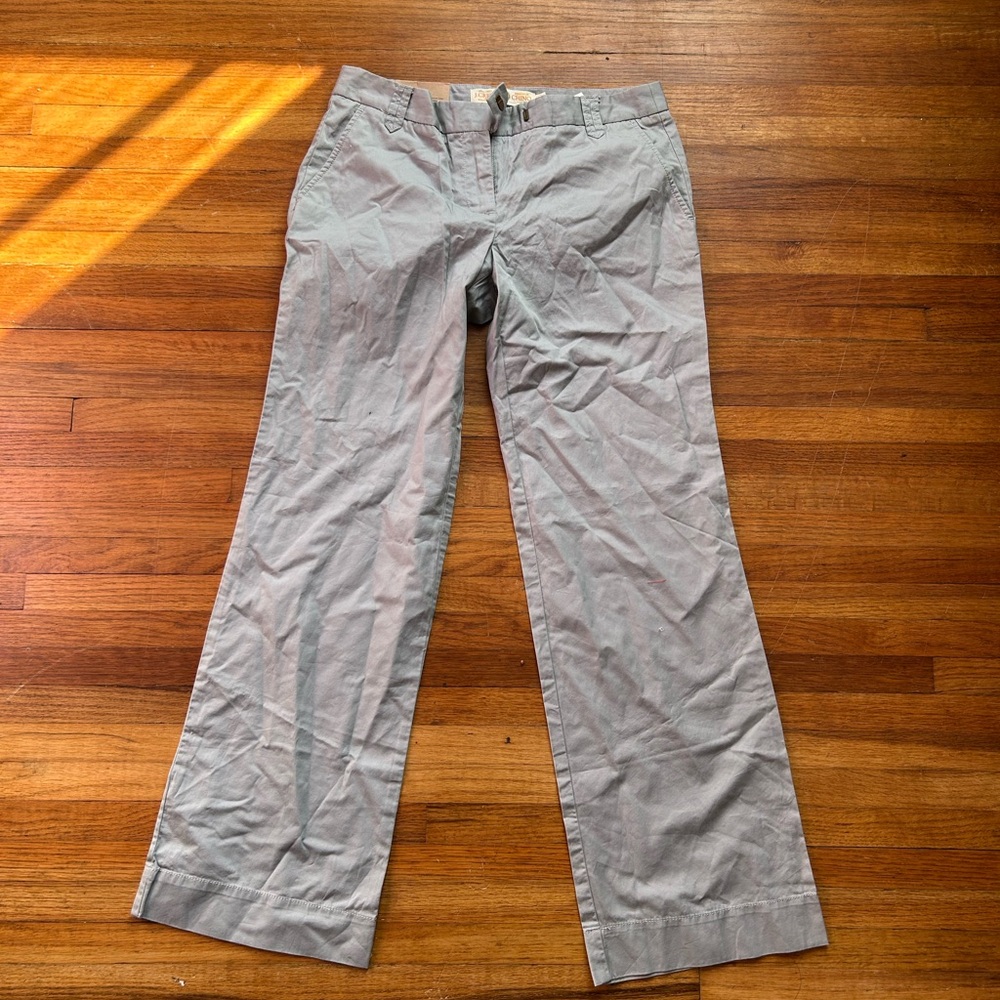 J. Crew Broken In Urban Slim Chino Pants Woman Size 2S Gray Cotton